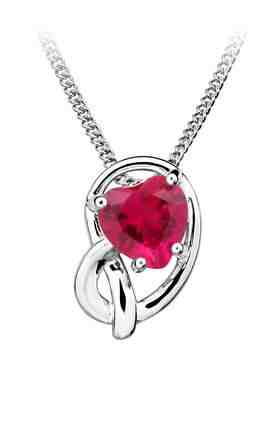 JVD Něžný stříbrný přívěsek s červenými zirkony SVLP0273SH8R100 + 2 měsíce na vrácení zboží