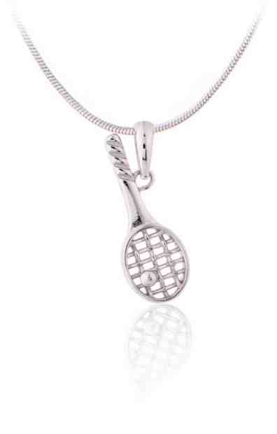 JVD Designový stříbrný přívěsek Tenisová raketa SVLP0372XH20000 + 2 měsíce na vrácení zboží