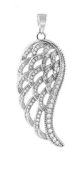 JVD Stříbrný přívěsek se zirkony Andělské křídlo SVLP0399SH2BI00 + 2 měsíce na vrácení zboží