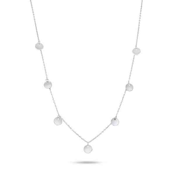 Brilio Náhrdelník z bílého zlata s penízky NCL052AUW + 2 měsíce na vrácení zboží