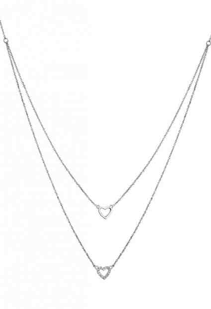 Lotus Silver Romantický stříbrný náhrdelník se srdíčky LP1516-1/1 + 2 měsíce na vrácení zboží