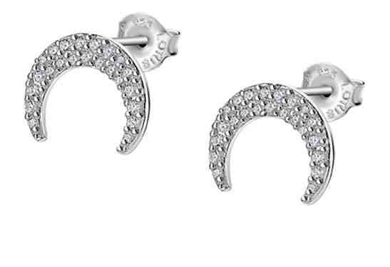 Lotus Silver Nadčasové stříbrné náušnice ve tvaru půlměsíců LP1961-4/1 + 2 měsíce na vrácení zboží