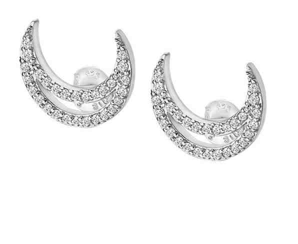Lotus Silver Třpytivé stříbrné náušnice ve tvaru půlměsíců LP3122-4/1 + 2 měsíce na vrácení zboží