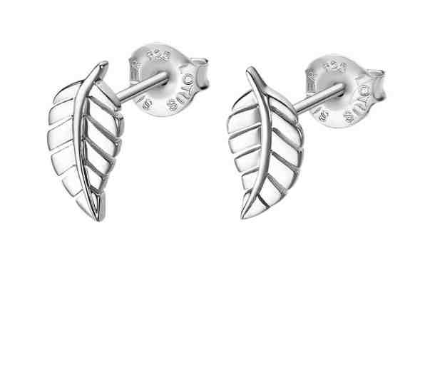 Lotus Silver Půvabné stříbrné náušnice ve tvaru lístečků LP3197-4/1 + 2 měsíce na vrácení zboží