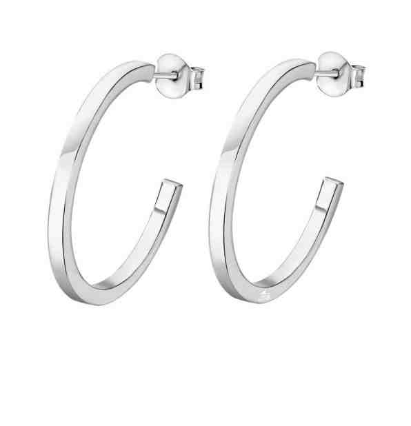 Lotus Silver Elegantní stříbrné náušnice kruhy LP3203-4 2,5 cm + 2 měsíce na vrácení zboží