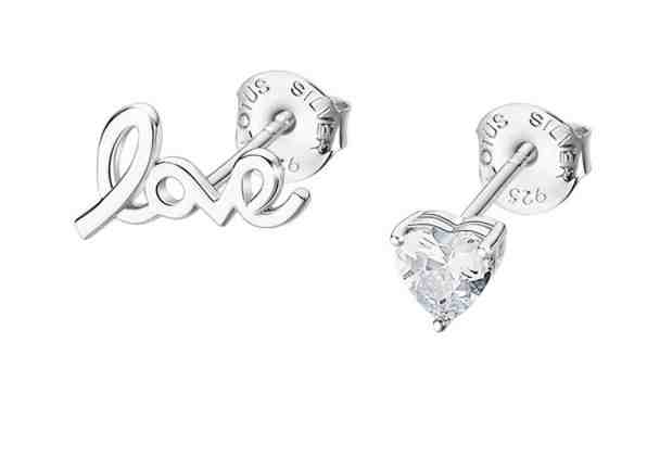 Lotus Silver Romantické asymetrické náušnice pecky ze stříbra LP3221-4/1 + 2 měsíce na vrácení zboží