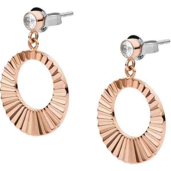 Fossil Stylové bronzové náušnice Classics JF03544791 + 2 měsíce na vrácení zboží