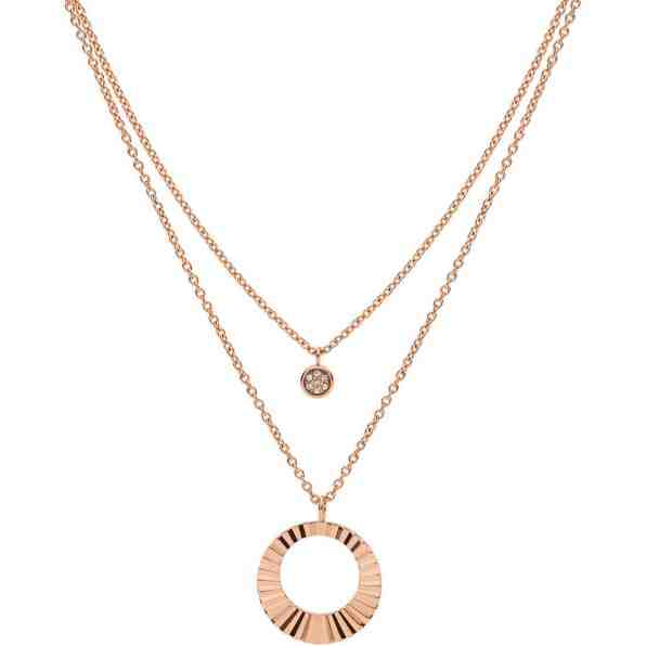 Fossil Stylový bronzový dvojitý náhrdelník Classics JF03546791 + 2 měsíce na vrácení zboží