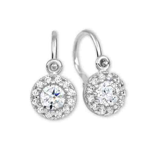 Brilio Dětské náušnice z bílého zlata s krystaly 239 001 00711 07 + 2 měsíce na vrácení zboží