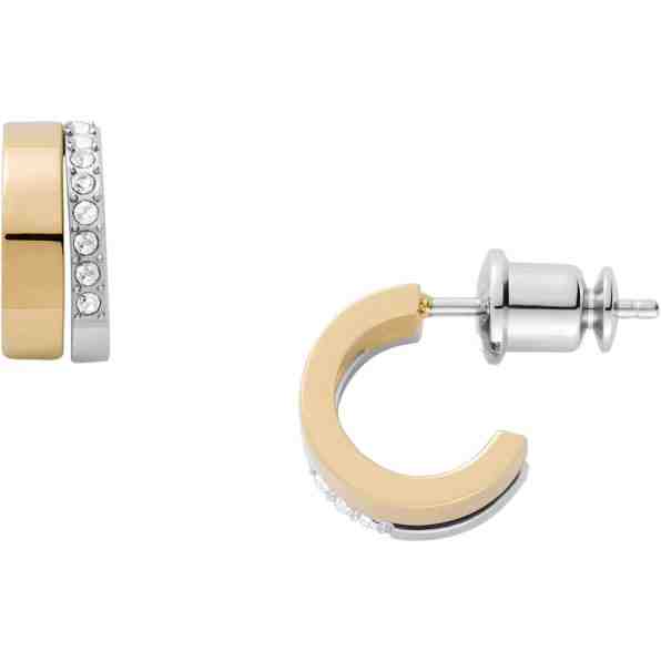 Skagen Elegantní bicolor náušnice kruhy s krystaly Elin SKJ1446998 + 2 měsíce na vrácení zboží