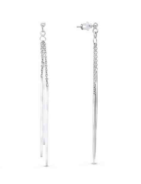 Brilio Silver Stylové dlouhé náušnice ze stříbra EA22 + 2 měsíce na vrácení zboží