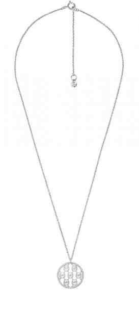 Michael Kors Originální stříbrný náhrdelník se zirkony MKC1477AN040 (řetízek, přívěsek) + 2 měsíce na vrácení zboží