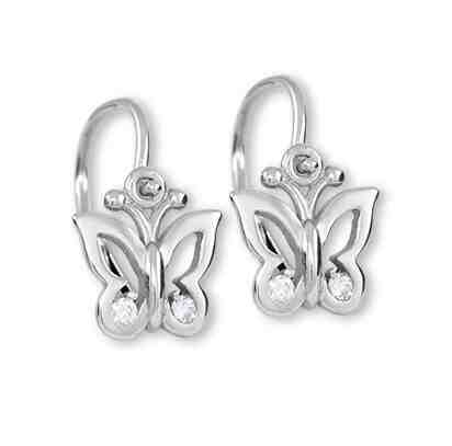 Brilio Dětské motýlkového náušnice z bílého zlata 239 001 00953 07 + 2 měsíce na vrácení zboží
