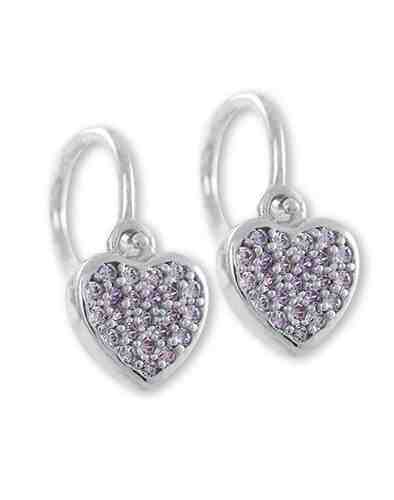 Brilio Dívčí srdíčkové náušnice z bílého zlata 239 001 00892 0700330 + 2 měsíce na vrácení zboží