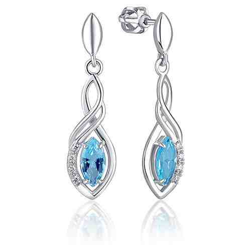 Brilio Silver Stříbrné visací náušnice s krystaly 436 001 00573 0400500 + 2 měsíce na vrácení zboží