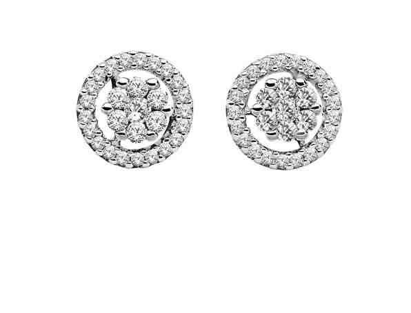 JVD Stříbrné náušnice pecky s čirými zirkony SVLE0978XH2BI00 + 2 měsíce na vrácení zboží