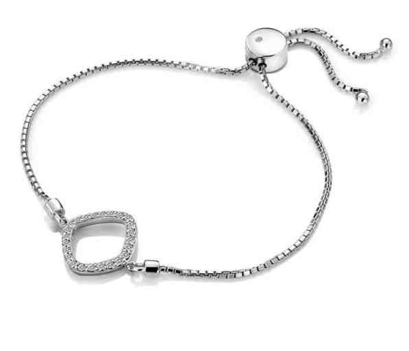 Hot Diamonds Nadčasový stříbrný náramek s briliantem a topazy Behold DL611 + 2 měsíce na vrácení zboží