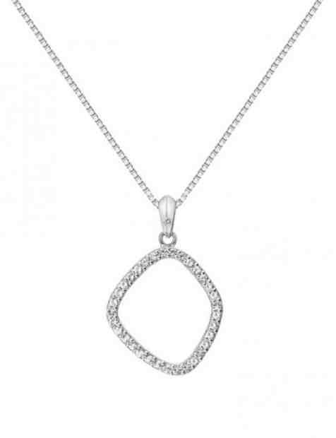 Hot Diamonds Třpytivý stříbrný náhrdelník s briliantem a topazy Behold DP830 (řetízek, přívěsek) + 2 měsíce na vrácení zboží