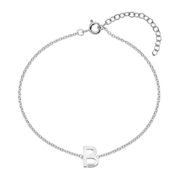 Hot Diamonds Stříbrný náramek s brilianty písmeno "B" Love Letters DL613 + 2 měsíce na vrácení zboží