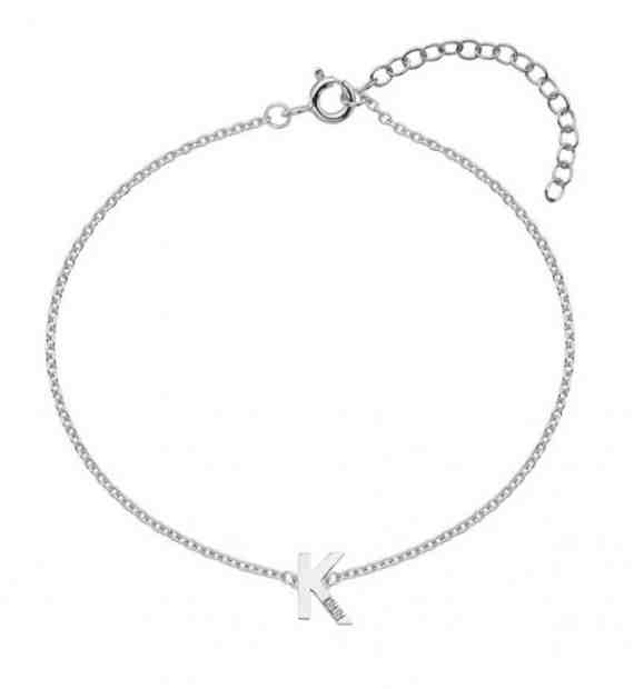 Hot Diamonds Stříbrný náramek s brilianty písmeno "K" Love Letters DL622 + 2 měsíce na vrácení zboží