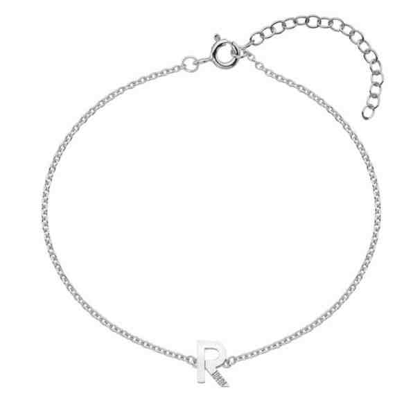 Hot Diamonds Stříbrný náramek s brilianty písmeno "R" Love Letters DL629 + 2 měsíce na vrácení zboží
