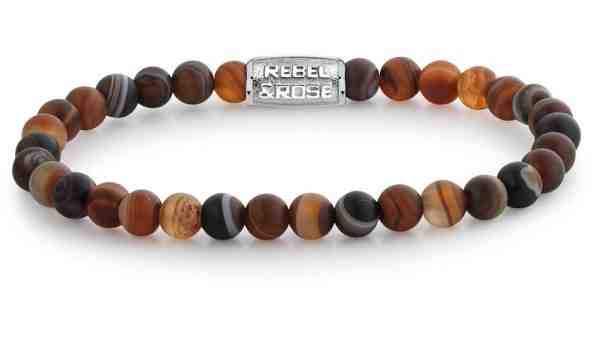 Rebel&Rose Originální korálkový náramek Matt Rouge RR-60096-S 17,5 cm - M + 2 měsíce na vrácení zboží