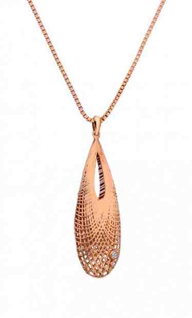 Hot Diamonds Nadčasový bronzový náhrdelník s diamantem Quest DP832 (řetízek, přívěsek) + 2 měsíce na vrácení zboží