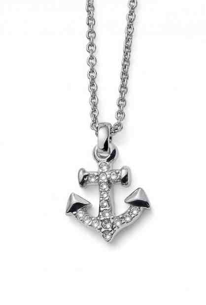 Oliver Weber Třpytivý náhrdelník s čirými krystaly Swarovski Kotva 12062 + 2 měsíce na vrácení zboží