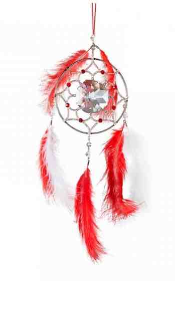 Preciosa Červený lapač snů s českým křišťálem Preciosa - Životní energie 1363 57 + 2 měsíce na vrácení zboží