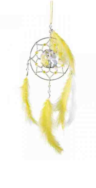 Preciosa Žlutý lapač snů s českým křišťálem Preciosa - Podpora myšlení 1363 59 + 2 měsíce na vrácení zboží