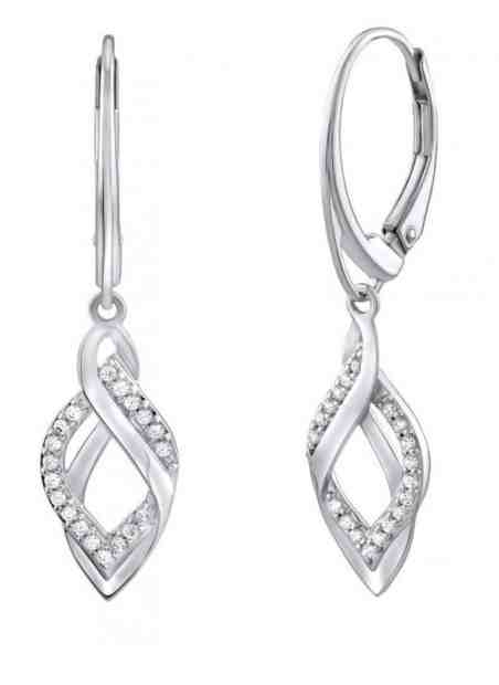 Silvego Elegantní stříbrné náušnice se zirkony Eria FW9671E + 2 měsíce na vrácení zboží