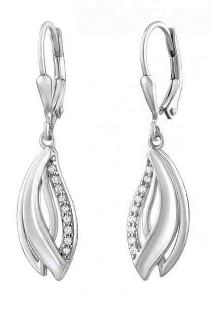 Silvego Třpytivé stříbrné náušnice se zirkony Nioba QREE513 + 2 měsíce na vrácení zboží