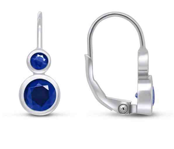 Brilio Silver Stříbrné náušnice s tmavě modrými zirkony EA65 + 2 měsíce na vrácení zboží