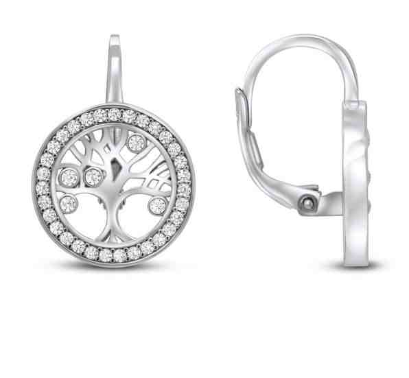 Brilio Silver Designové stříbrné náušnice strom života EA70 + 2 měsíce na vrácení zboží