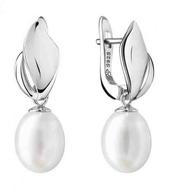 Silvego Stříbrné náušnice s pravými bílými perlami Maeve GRP19481EW + 2 měsíce na vrácení zboží