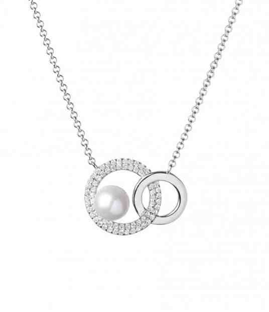 Silvego Stříbrný náhrdelník s pravou sladkovodní perlou Nicole GRP20106PW + 2 měsíce na vrácení zboží
