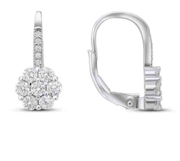 Brilio Silver Stříbrné náušnice kytičky s čirými zirkony EA75 + 2 měsíce na vrácení zboží