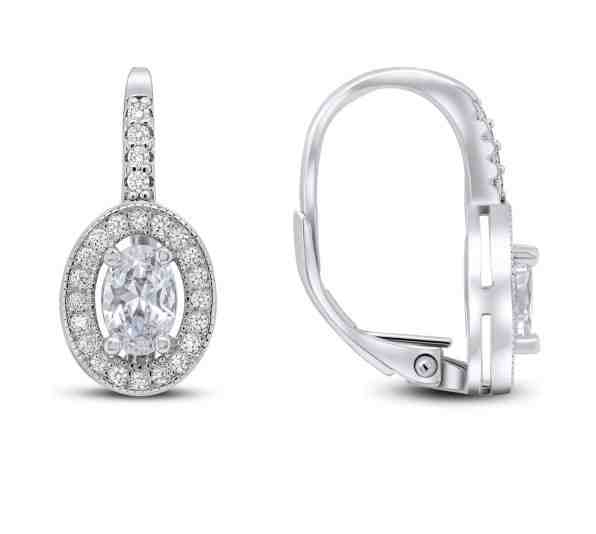 Brilio Silver Okouzlující stříbrné náušnice se zirkony EA76 + 2 měsíce na vrácení zboží