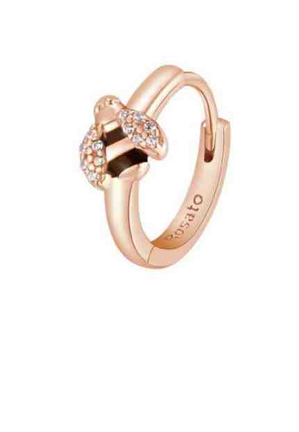 Rosato Bronzová kruhová single náušnice se zirkony Včelka Storie RZO061 + 2 měsíce na vrácení zboží