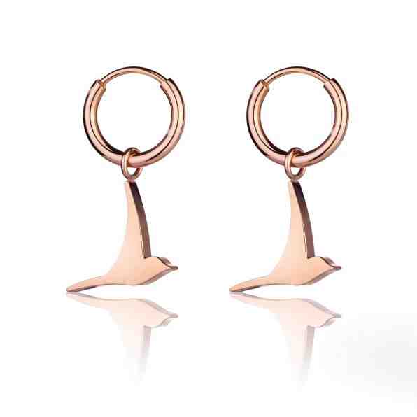 Emily Westwood Bronzové kruhové náušnice Holubičky WE1039R + 2 měsíce na vrácení zboží