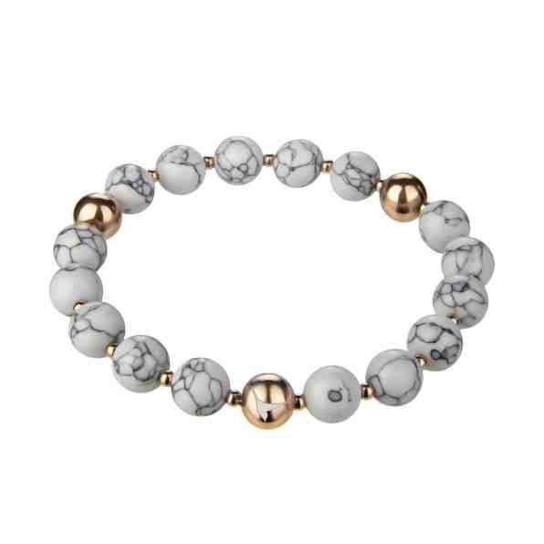 Emily Westwood Módní korálkový náramek z howlitu WB1213R + 2 měsíce na vrácení zboží