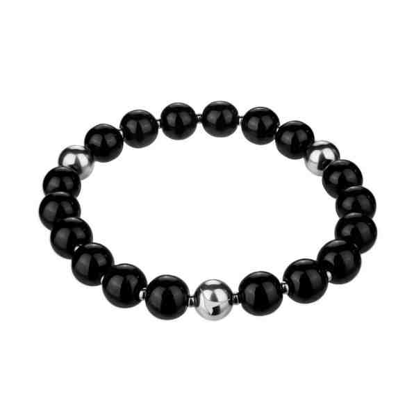 Emily Westwood Módní korálkový náramek z onyxu WB1214S + 2 měsíce na vrácení zboží