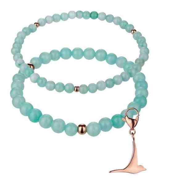 Emily Westwood Korálková sada náramků z amazonitu WS059R + 2 měsíce na vrácení zboží