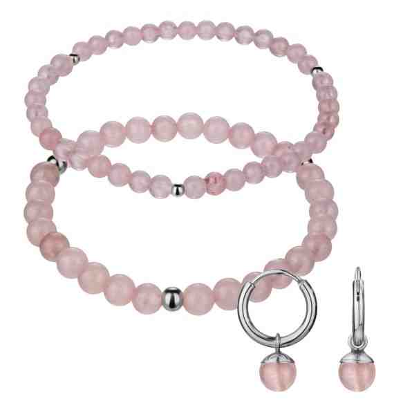 Emily Westwood Růžová korálková sada náramků a náušnic WS060S + 2 měsíce na vrácení zboží