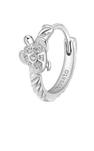 Rosato Stříbrná single náušnice Želva Storie RZO055R + 2 měsíce na vrácení zboží