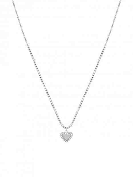 Liu.Jo Ocelový náhrdelník se srdíčkem Linea Brilliant LJ1551 + 2 měsíce na vrácení zboží