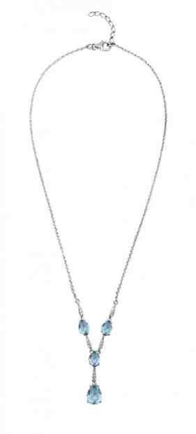 MOISS Nádherný stříbrný náhrdelník s topazy NG000005 + 2 měsíce na vrácení zboží