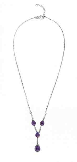 MOISS Nádherný stříbrný náhrdelník s ametystem NG000003 + 2 měsíce na vrácení zboží