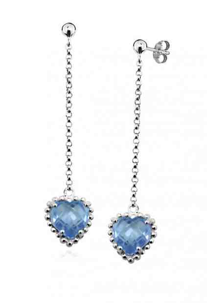 MOISS Elegantní stříbrné náušnice s topazem EG000026 + 2 měsíce na vrácení zboží