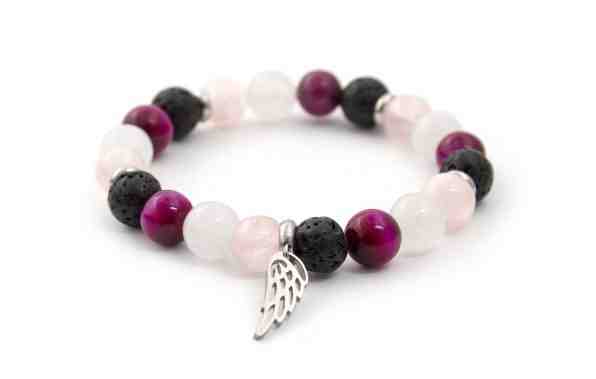 Beneto Korálkový náramek z jadeitu, tygřího oka a lávového kamene MINK21/17 + 2 měsíce na vrácení zboží